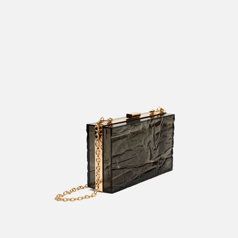 Caja bolso bandolera de fiesta pequeño con cadena extraíble ED.