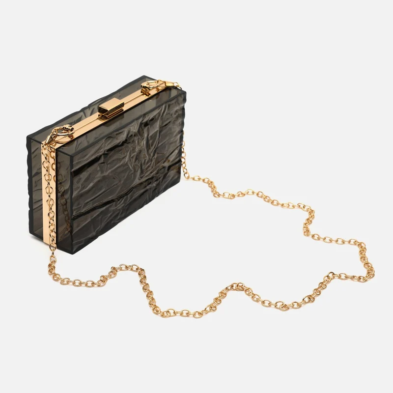 Caja bolso bandolera de fiesta pequeño con cadena extraíble ED.