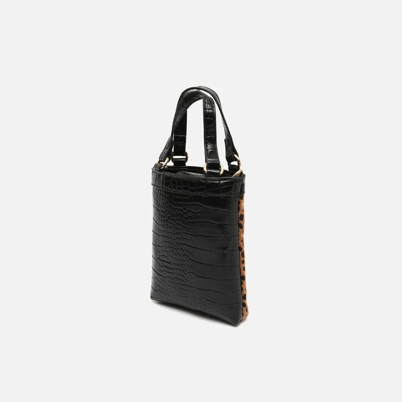 Samira bolso de mano pequeño animal print con asa bandolera extraíble ED.