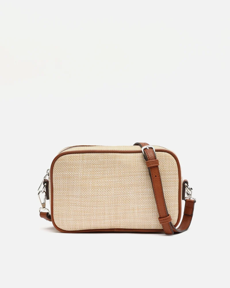 Xisti bolso bandolera pequeño efecto rafia ED.