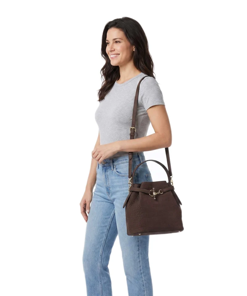 Lauren Ralph Lauren Blaike Medium Bucket bolso de mano chestnut brown