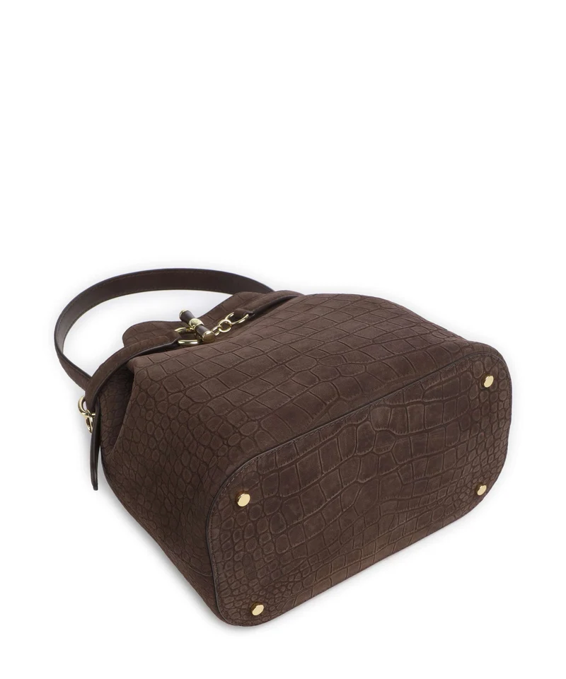 Lauren Ralph Lauren Blaike Medium Bucket bolso de mano chestnut brown