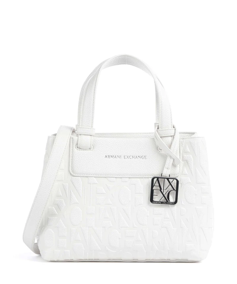 Armani Exchange Liz Monogram S Bolso de mano off white