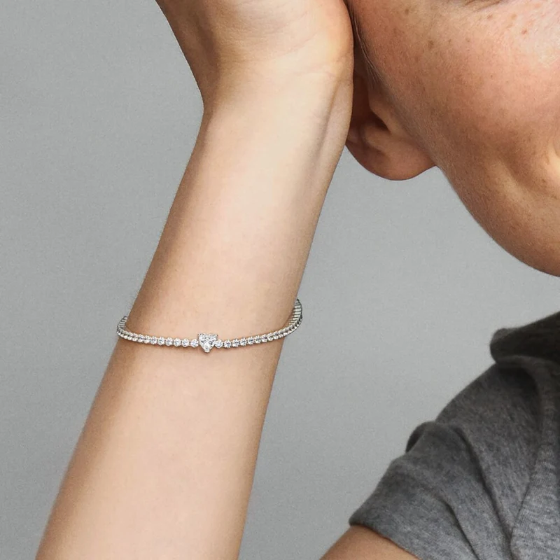 Pandora Timeless Sparkling Heart Tennis Bracelet 590041C01-20