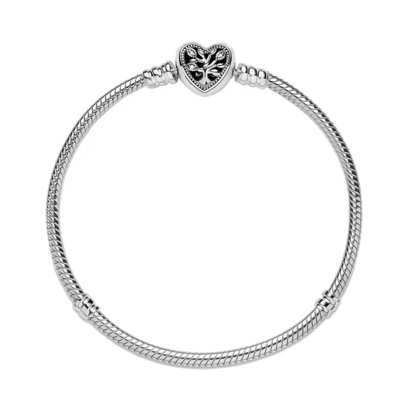 Pandora Moments 925 Sterling Silver Snake Chain Bracelet 598827C01-17 (Length: 17.00 cm)