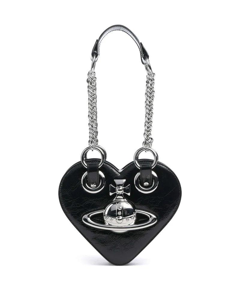 Vivienne Westwood Juliet Heart Naplak Bolso de mano black
