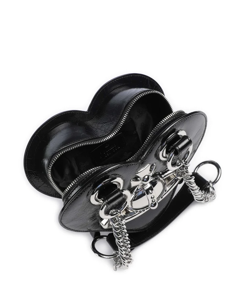 Vivienne Westwood Juliet Heart Naplak Bolso de mano black