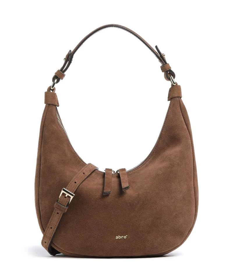 Abro Suede Nana Mini Bolso de hobo wood