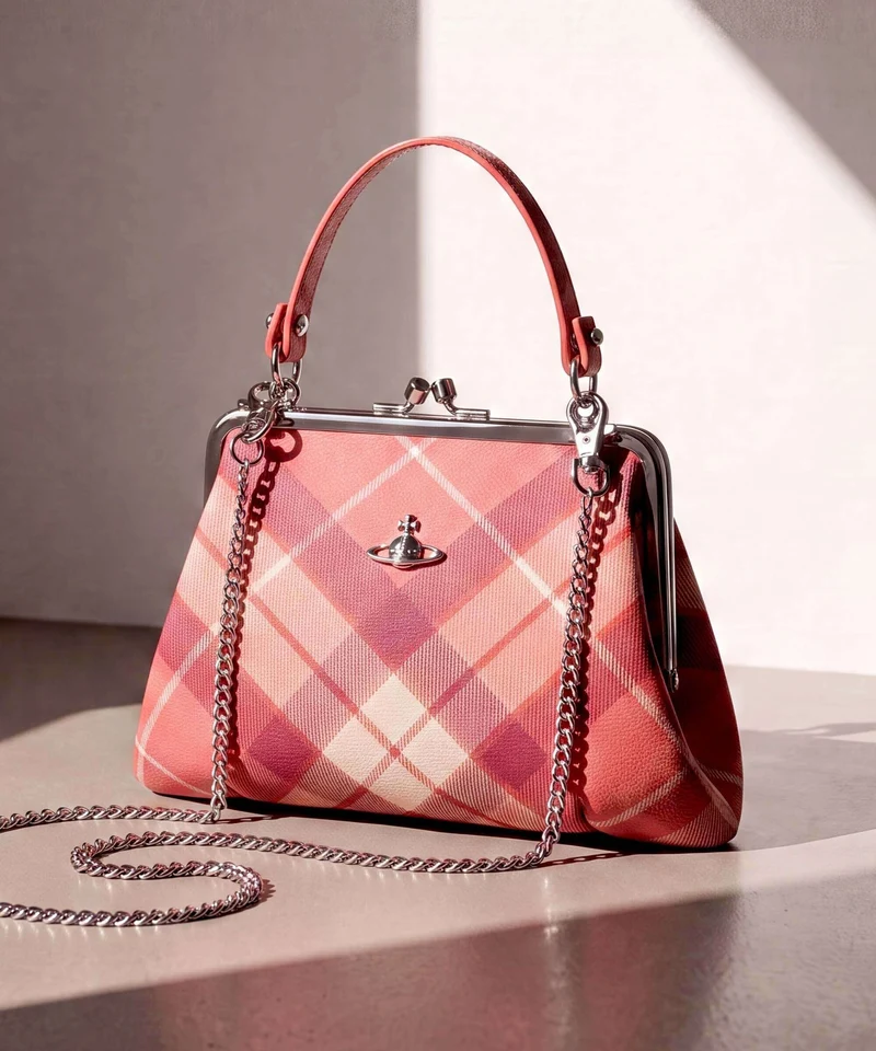 Vivienne Westwood Granny Frame Buccia D'Arancia Bolso de mano fraser pink