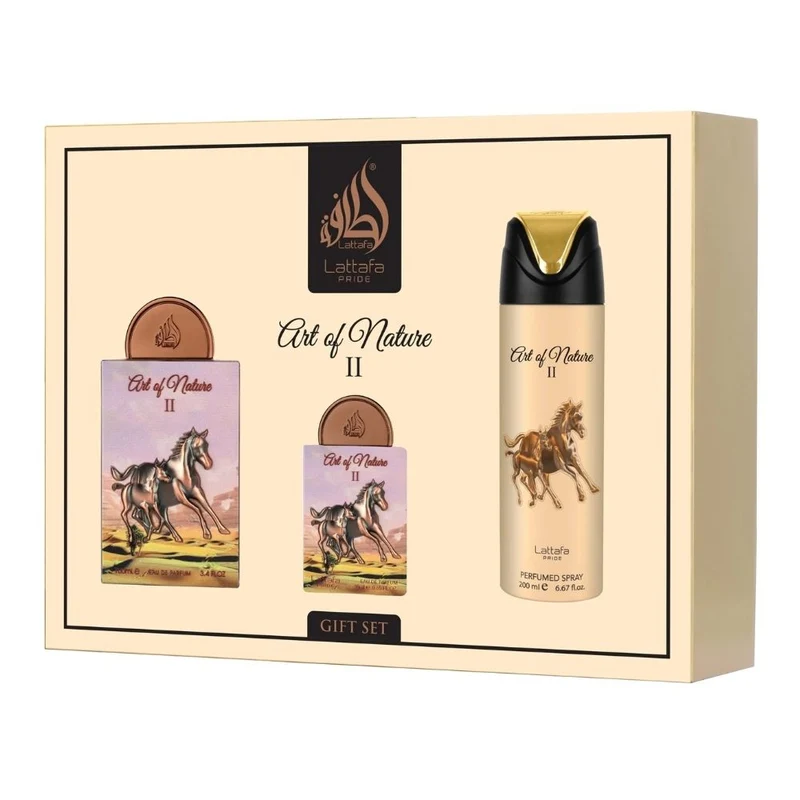 Lattafa Pride Art of Nature II EDP 100 ML + EDP 20 ML + Body Spray 200 ML