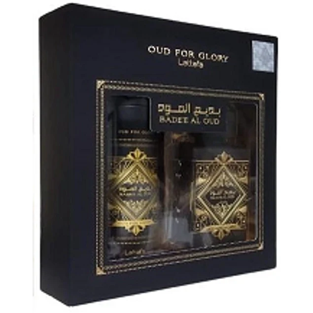 Lattafa Bade'e Al Oud Oud for Glory Set EDP 100ML + Perfumed Spray 200ML
