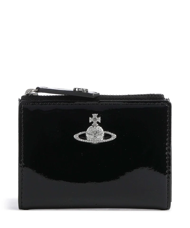 Vivienne Westwood Patent Tarjetero black/diamante orb
