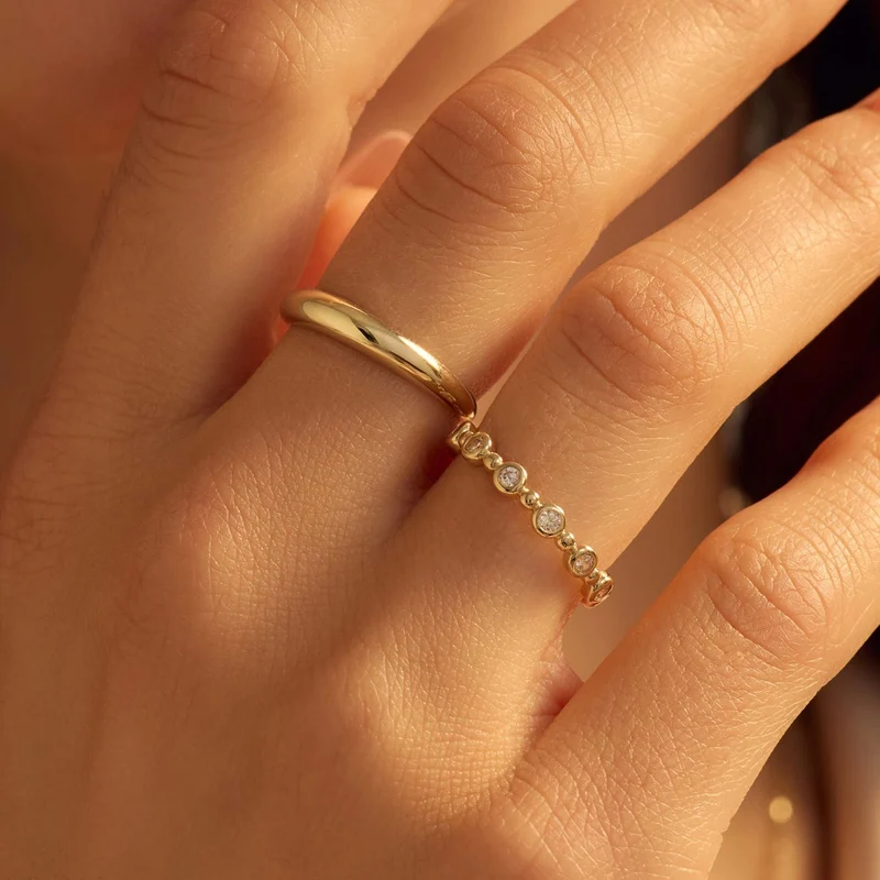 Beloro Jewels Della Spiga Dome 9 karat gold ring BO330040-54