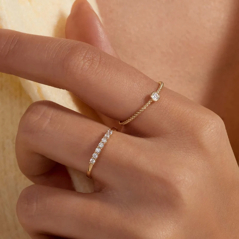 Beloro Jewels Monte Napoleone Stella 9 karaat ring met zirconia stenen BO330054-56