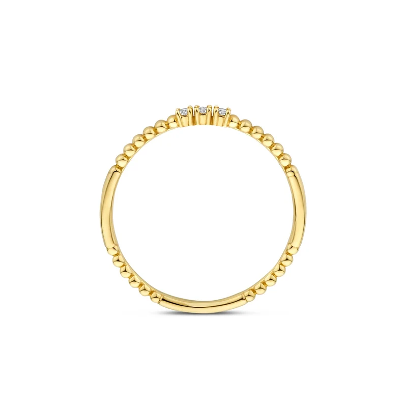 Beloro Jewels Monte Napoleone Mauve 9 karaat ring met zirkonia steentjes BO330056-60