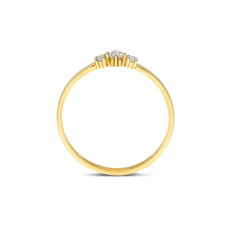 Beloro Jewels Monte Napoleone Delphine 9 karaat ring met zirkonia steentjes BO330055-56