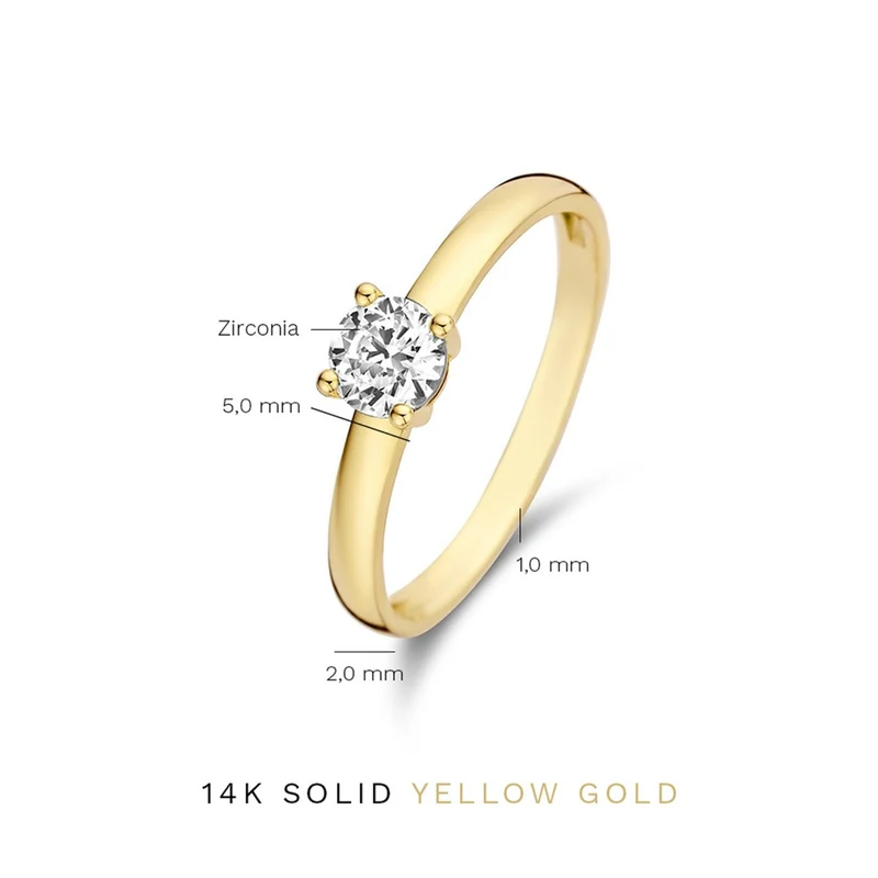 Isabel Bernard Le Marais Soleil 14 Karaat Gouden Ring IB330068-50 (Maat: 50)
