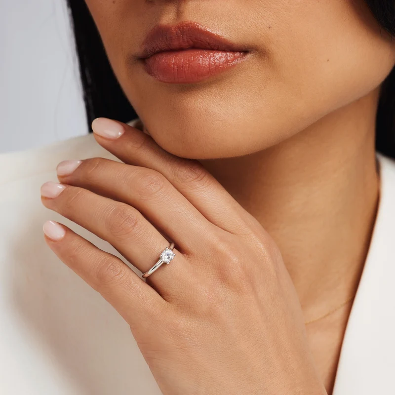 Isabel Bernard Saint Germain Soleil 14 Karaat Witgouden Ring IB330072-50 (Maat: 50)