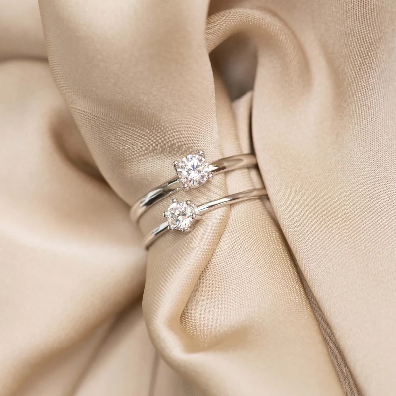 Isabel Bernard Saint Germain Soleil 14 Karaat Witgouden Ring IB330072-50 (Maat: 50)