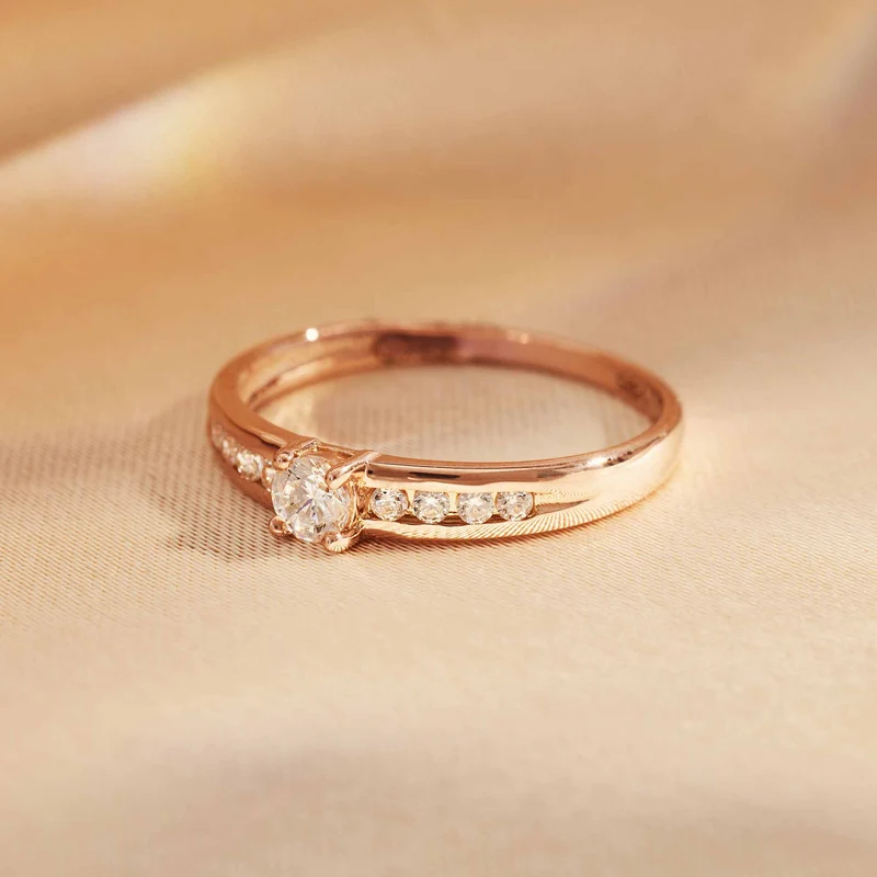 Isabel Bernard La Concorde Estee 14 Karaat Rosé Gouden Ring IB330075-50 (Maat: 50)