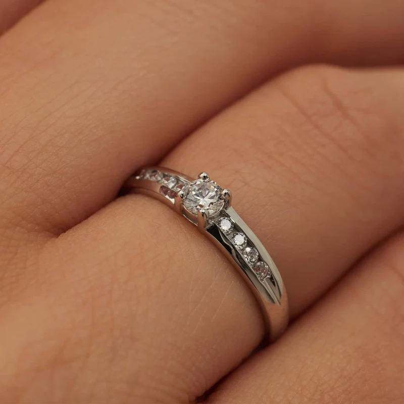 Isabel Bernard Saint Germain Estee 14 Karaat Witgouden Ring IB330073-50 (Maat: 50)