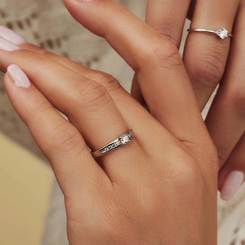 Isabel Bernard Saint Germain Estee 14 Karaat Witgouden Ring IB330073-50 (Maat: 50)