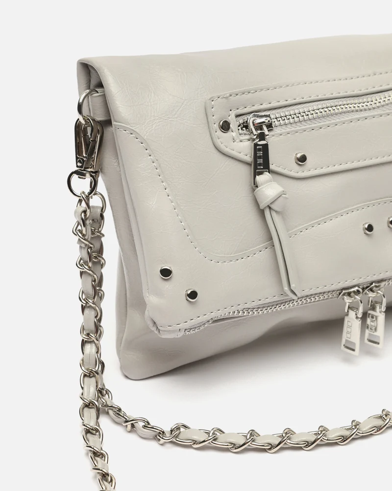 Erosa bolso de hombro pequeño con asa bandolera extraíble y detalles metálicos ED.
