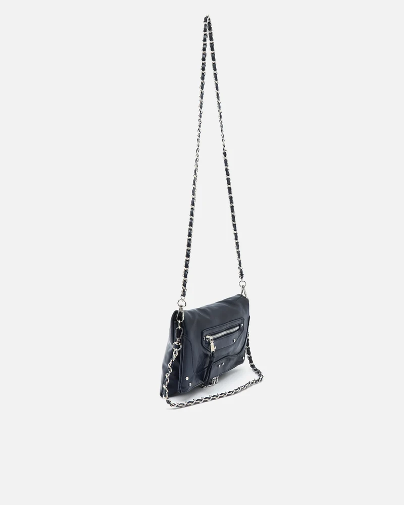 Erosa bolso de hombro pequeño con asa bandolera extraíble y detalles metálicos ED.