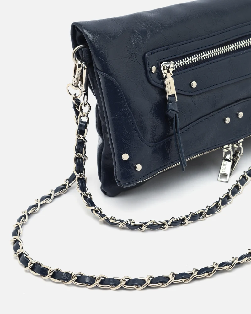 Erosa bolso de hombro pequeño con asa bandolera extraíble y detalles metálicos ED.