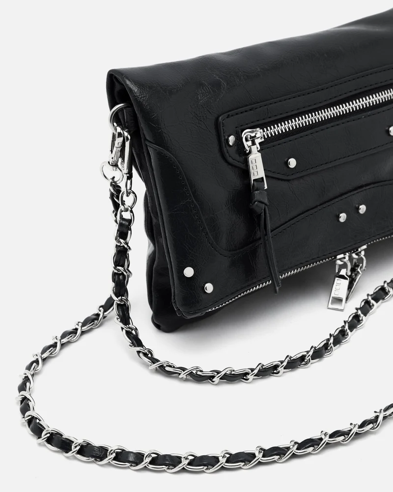 Erosa bolso de hombro pequeño con asa bandolera extraíble y detalles metálicos ED.