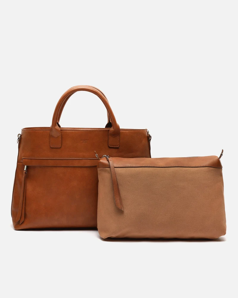 Nestoria bolso tote mediano con bolsa interior y asa bandolera extraíble ED.
