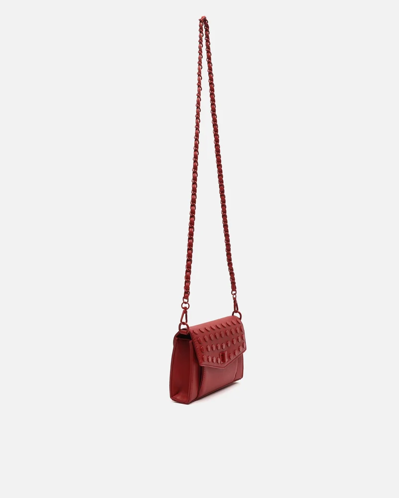 Danbai bolso bandolera pequeño con solapa y detalles metálicos ED.