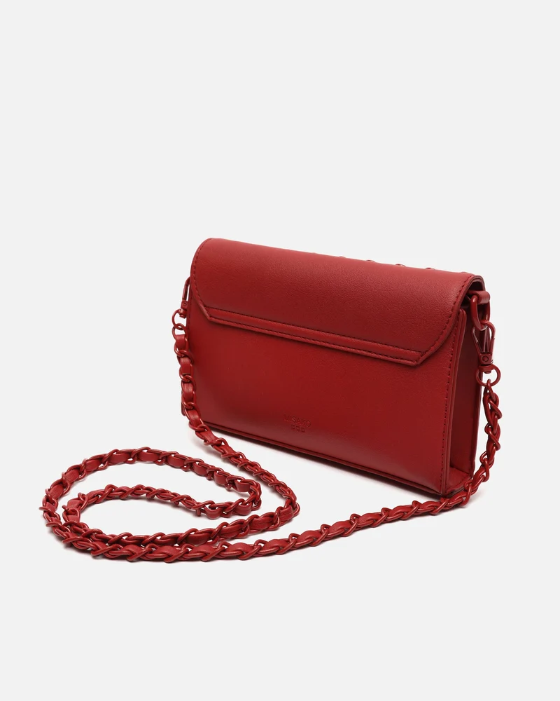 Danbai bolso bandolera pequeño con solapa y detalles metálicos ED.