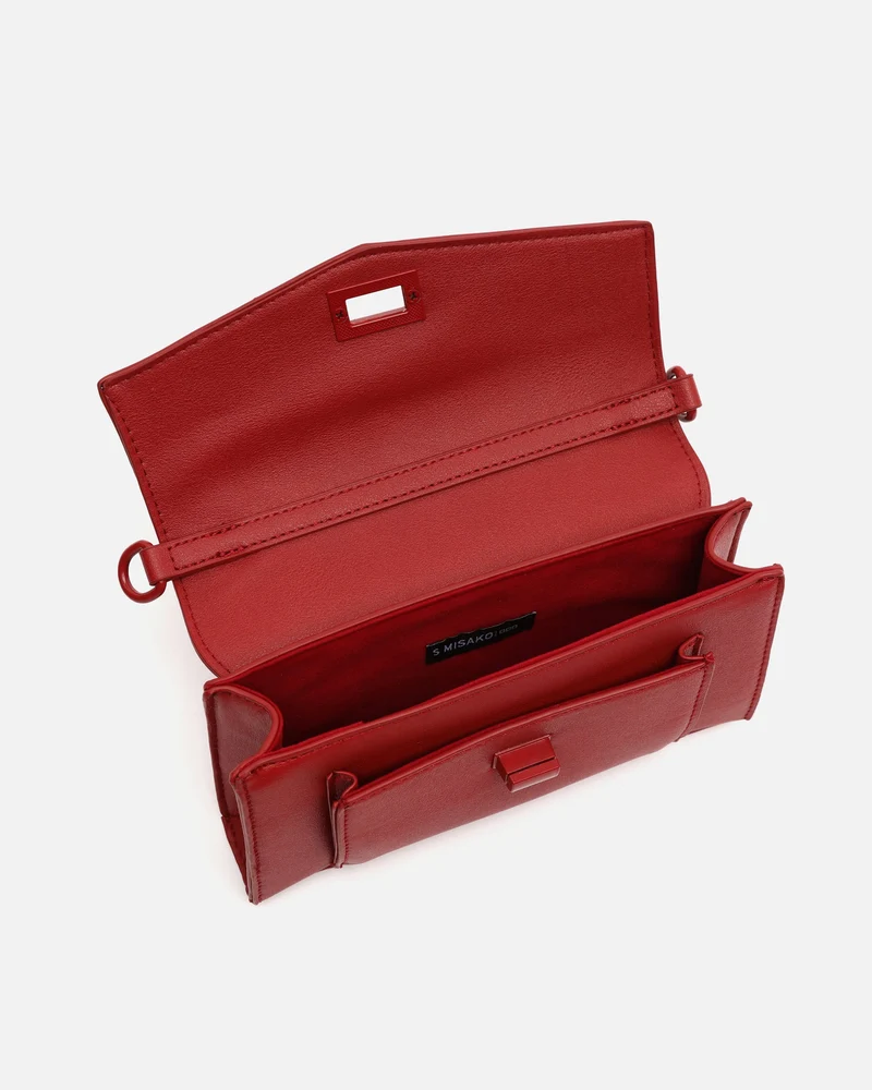 Danbai bolso bandolera pequeño con solapa y detalles metálicos ED.