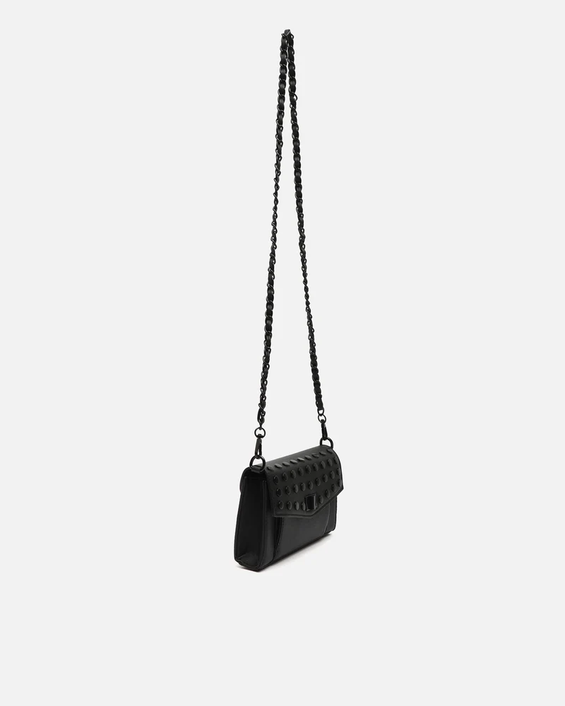 Danbai bolso bandolera pequeño con solapa y detalles metálicos ED.