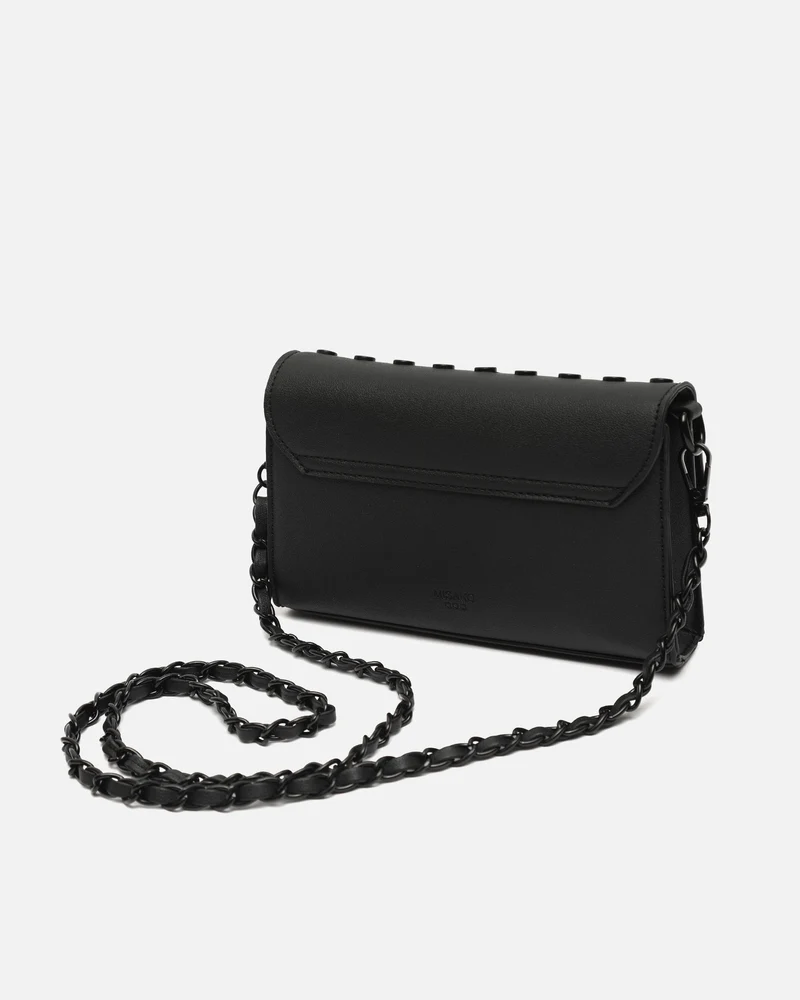 Danbai bolso bandolera pequeño con solapa y detalles metálicos ED.