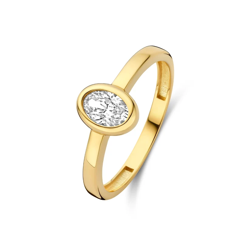 Isabel Bernard Le Marais Sophie 14 Karaat Gouden Ring Met Zirkonia Steen IB330116-58