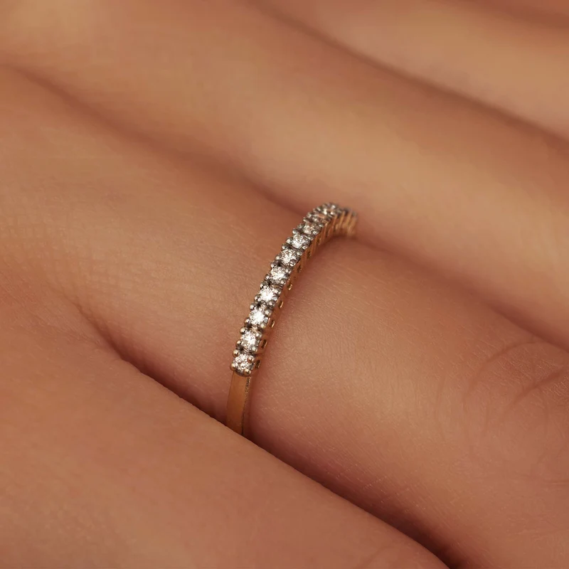 Isabel Bernard De la Paix Madeline 14 karaat gouden ring met diamant 0.18 ct IBD330023-54