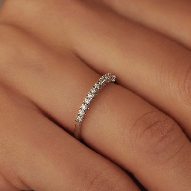 Isabel Bernard De la Paix Madeline 14 Karaat Witgouden Ring | Diamant 0.14 ct | IBD330021-50