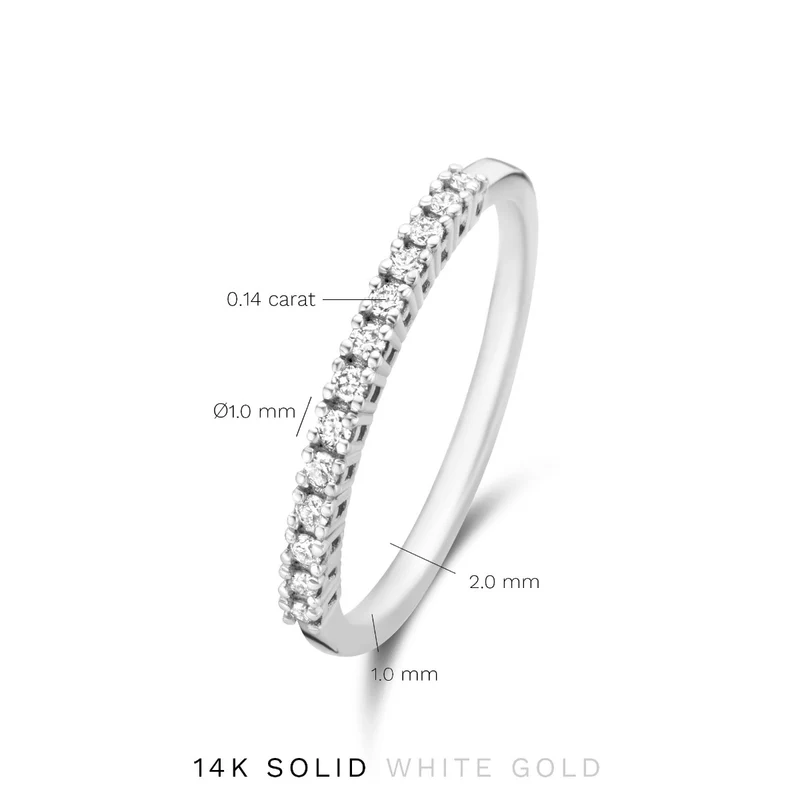 Isabel Bernard De la Paix Madeline 14 Karaat Witgouden Ring | Diamant 0.14 ct | IBD330021-50