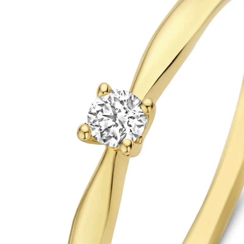 Isabel Bernard De la Paix Céline 14 karaat gouden ring | diamant 0.05 ct | IBD330001-48