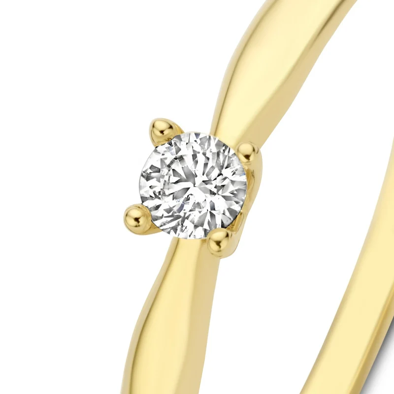 Isabel Bernard De la Paix Christine 14 karaat gouden ring | diamant 0.10 ct | IBD330003-56