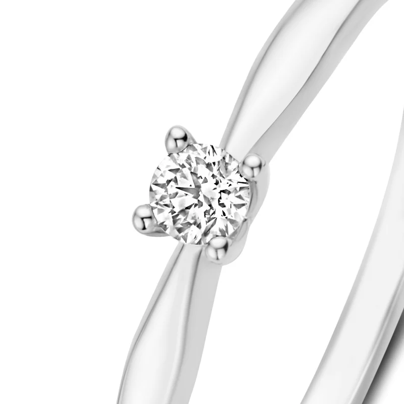 Isabel Bernard De la Paix Celesse 14 karaat witgouden ring | diamant 0.07 ct | IBD330005-54