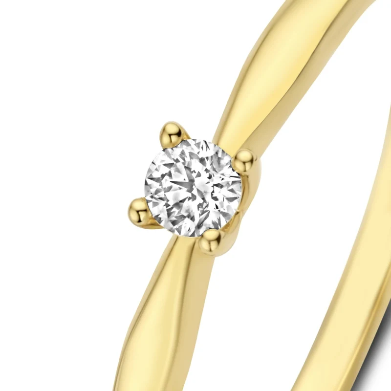 Isabel Bernard De la Paix Celesse 14 karaat gouden ring | diamant 0.07 ct | IBD330002-54