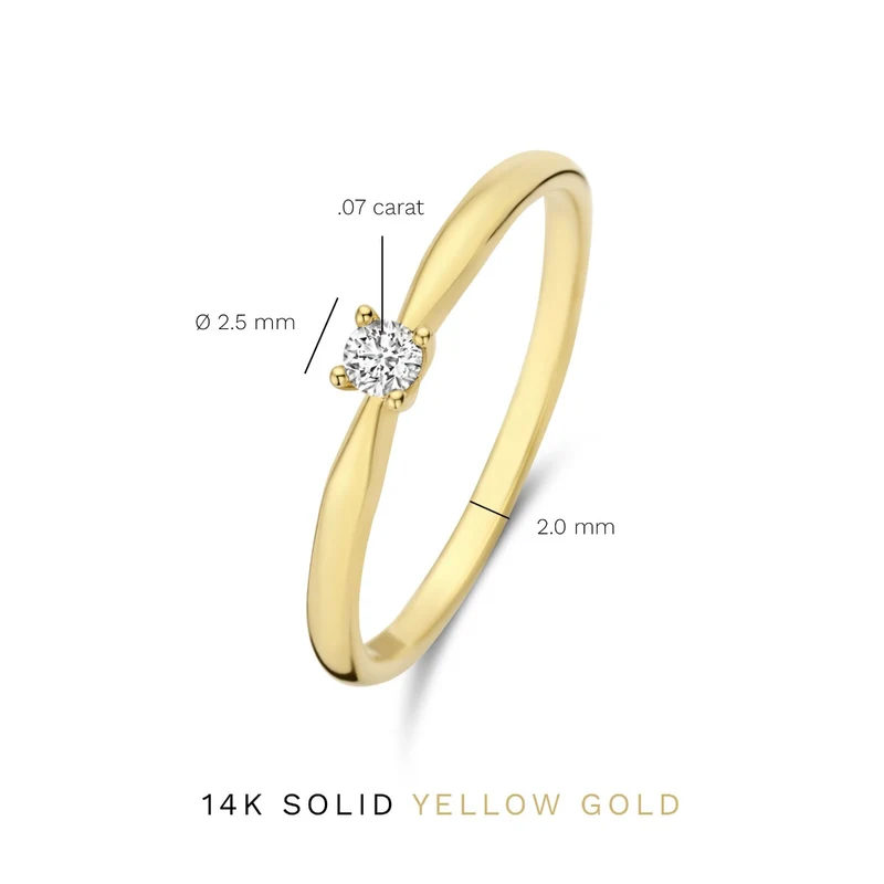 Isabel Bernard De la Paix Celesse 14 karaat gouden ring | diamant 0.07 ct | IBD330002-54