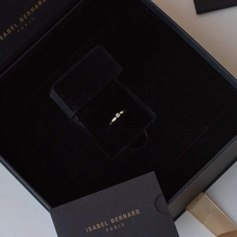 Isabel Bernard De la Paix Celesse 14 karaat gouden ring | diamant 0.07 ct | IBD330002-54