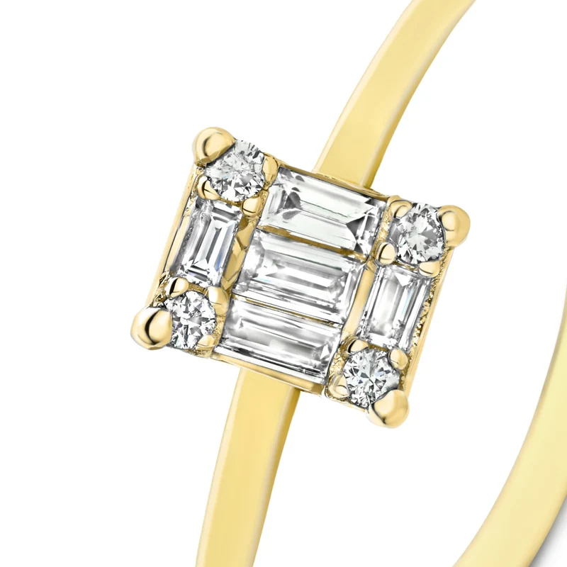 Isabel Bernard De la Paix Maxime 14 karaat gouden ring met diamant 0.13 ct IBD330022-60