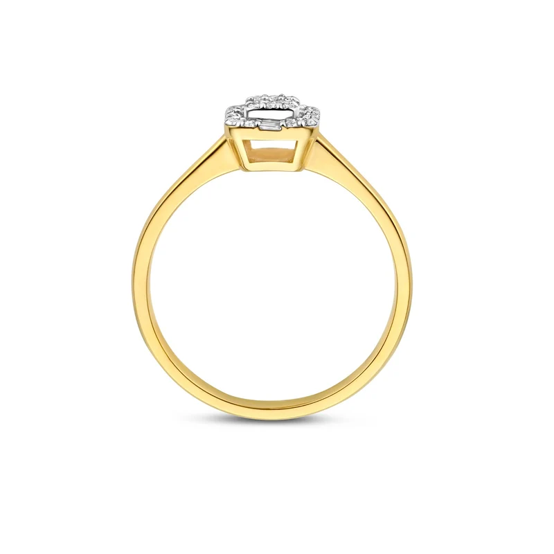 Isabel Bernard De la Paix Elena 14 karaat gouden ring met diamant 0.18 ct IBD330036-60