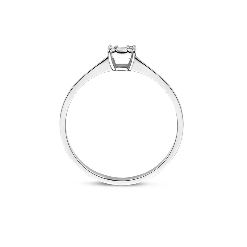 Isabel Bernard De la Paix Maxime 14 karaat witgouden ring met diamant 0.13 ct IBD330042-54