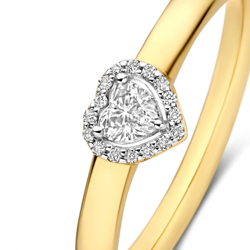 Isabel Bernard De la Paix Amore 14 karat gold ring with diamond 0.14 carat IBD330047-48